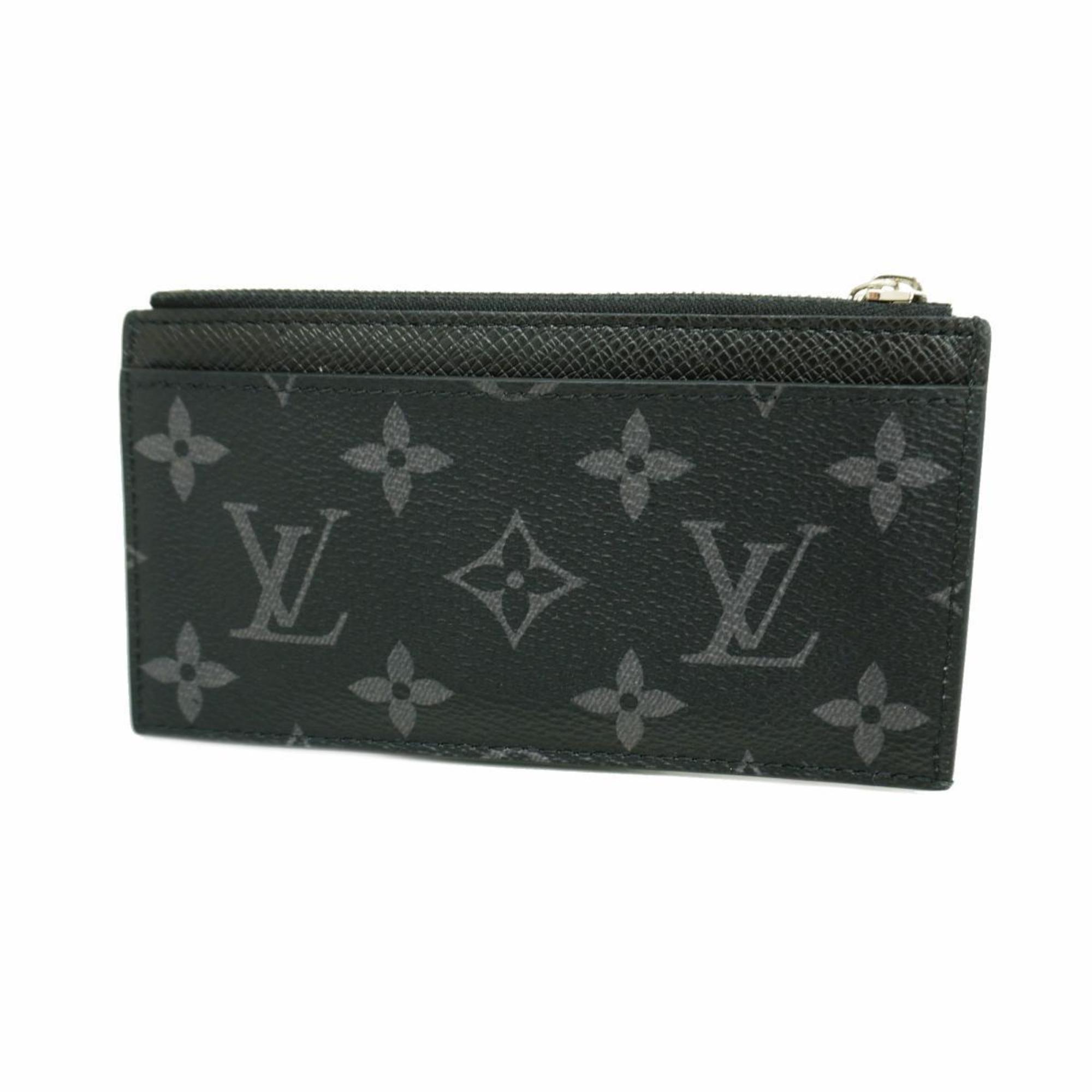 Louis Vuitton Wallet/Coin Case Monogram Eclipse Taiga Rama Coin Card Holder M30271 Black Men's