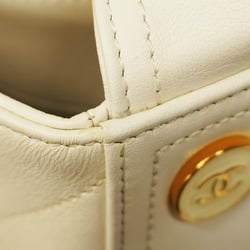 Chanel handbag, matelassé, lambskin, white, ladies