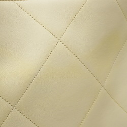 Chanel handbag, matelassé, lambskin, white, ladies