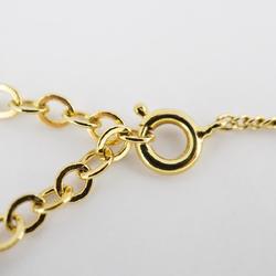 Christian Dior Necklace CD Oval GP Plated Gold Women's