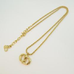 Christian Dior Necklace CD GP Plated Gold Women's