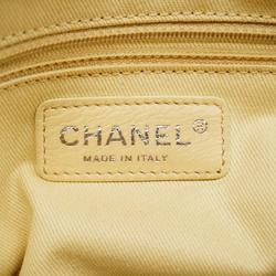 Chanel Shoulder Bag Chain Leather White Women's