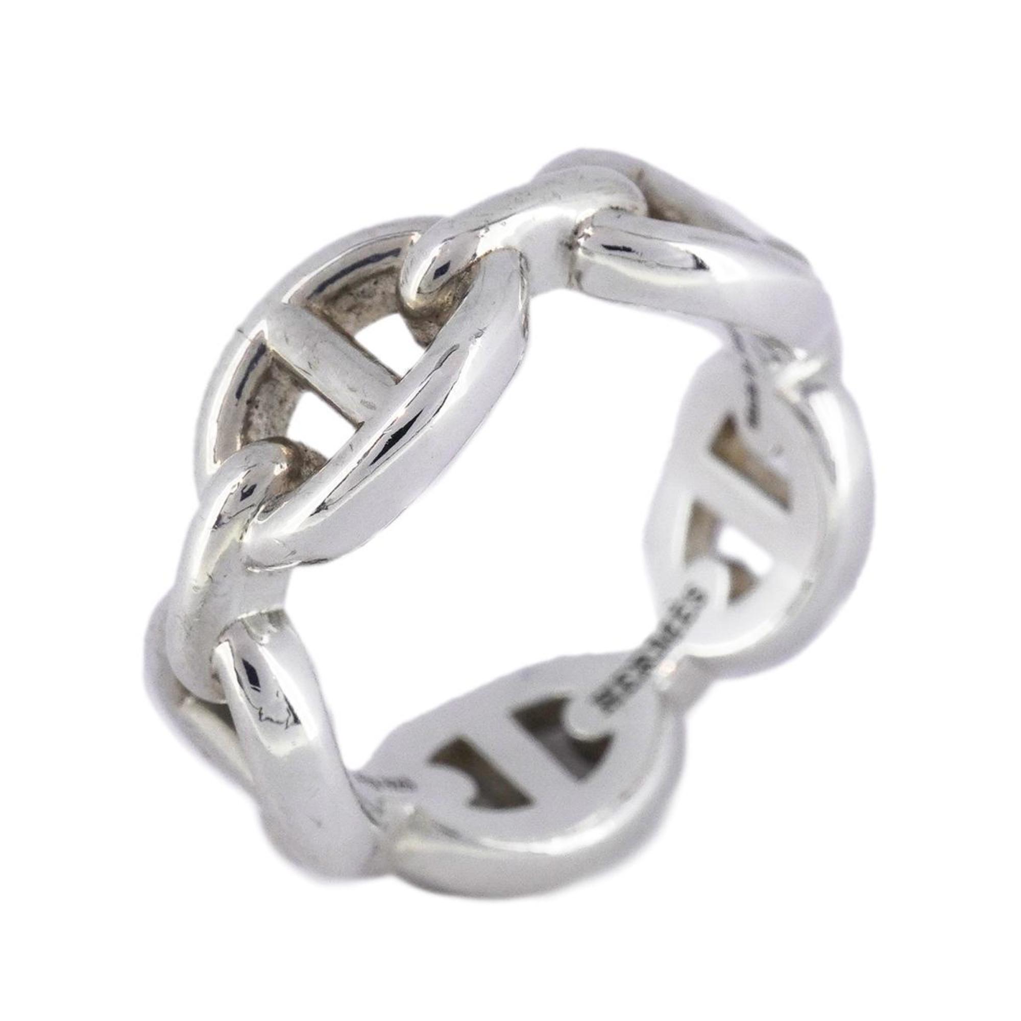 Hermes Ring Chaine d'Ancre Anchainée 925 Silver Women's