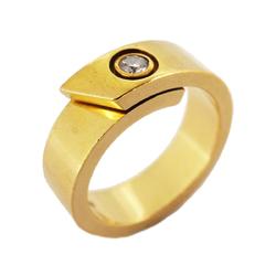 Cartier Ring Anniversary 1PD Diamond K18YG Yellow Gold Ladies