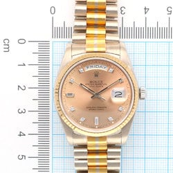 Rolex Day-Date Oyster Perpetual Watch 18K 18039B Automatic Men's ROLEX No. 90 1985 Toridoll 10P Diamond Overhauled