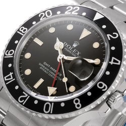 Rolex ROLEX 16750 GMT Master R Series Automatic Watch Black Dial Stainless Steel Bezel Men's