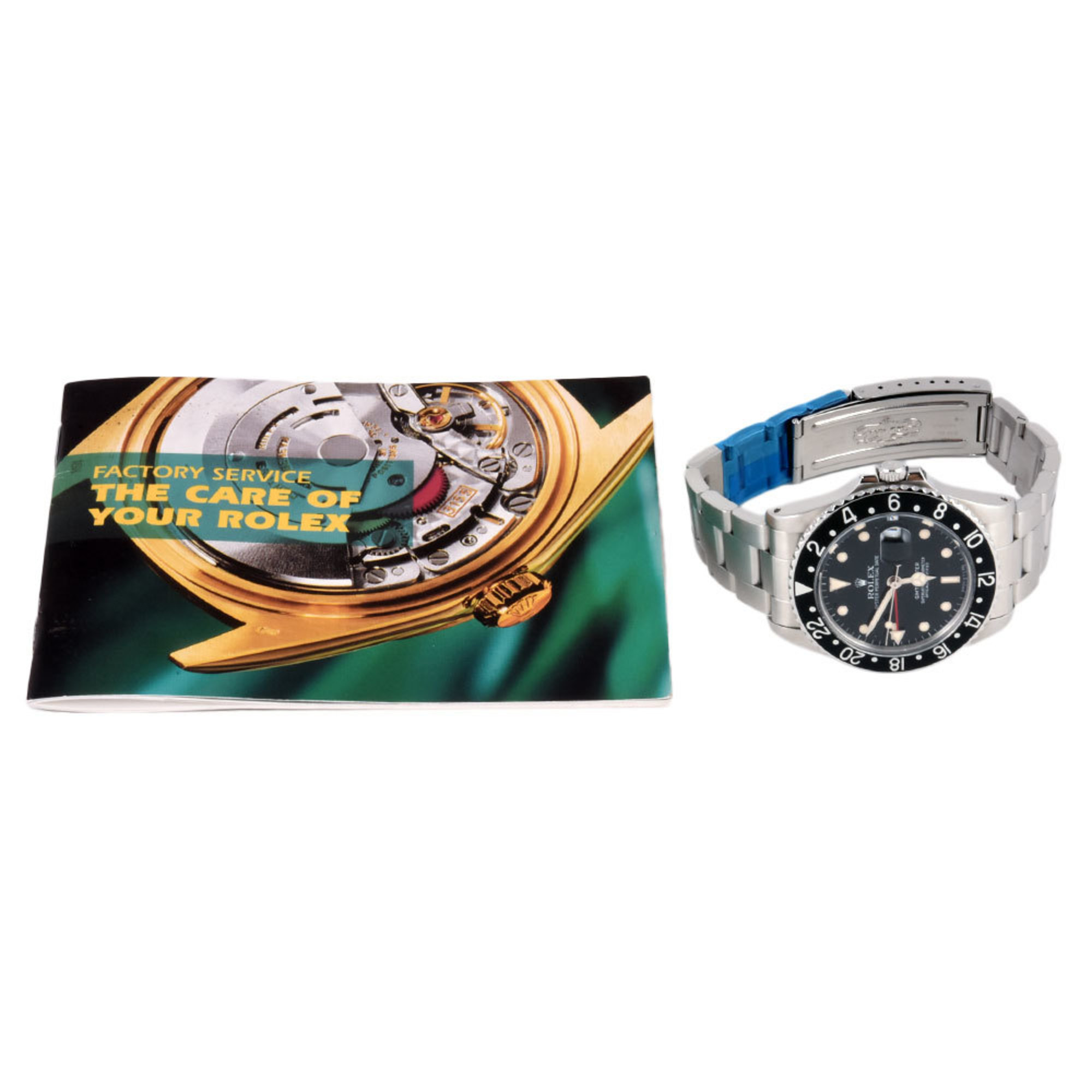 Rolex ROLEX 16750 GMT Master R Series Automatic Watch Black Dial Stainless Steel Bezel Men's