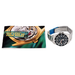 Rolex ROLEX 16750 GMT Master R Series Automatic Watch Black Dial Stainless Steel Bezel Men's