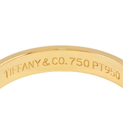 Tiffany & Co. Milgrain Ring, Size 19, K18YG, Pt950, Combination, 3.6mm