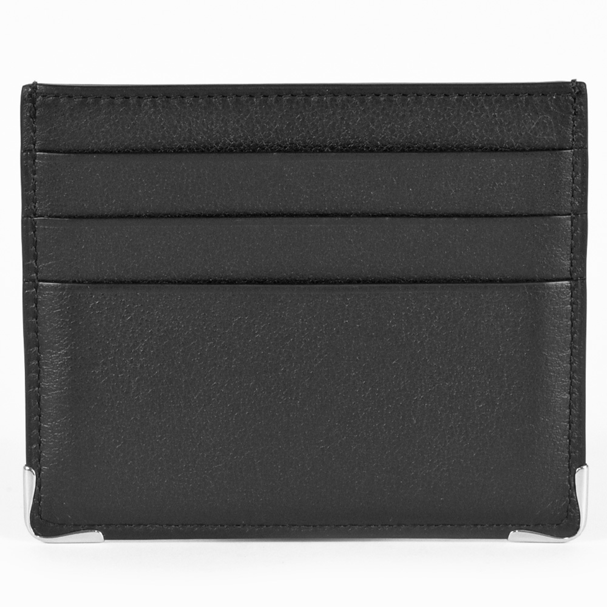 Cartier Must Do Card Case Leather Black Business Holder