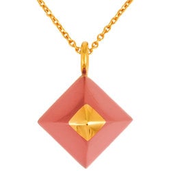 Hermes HERMES Medor Cupidon Necklace GP Pink