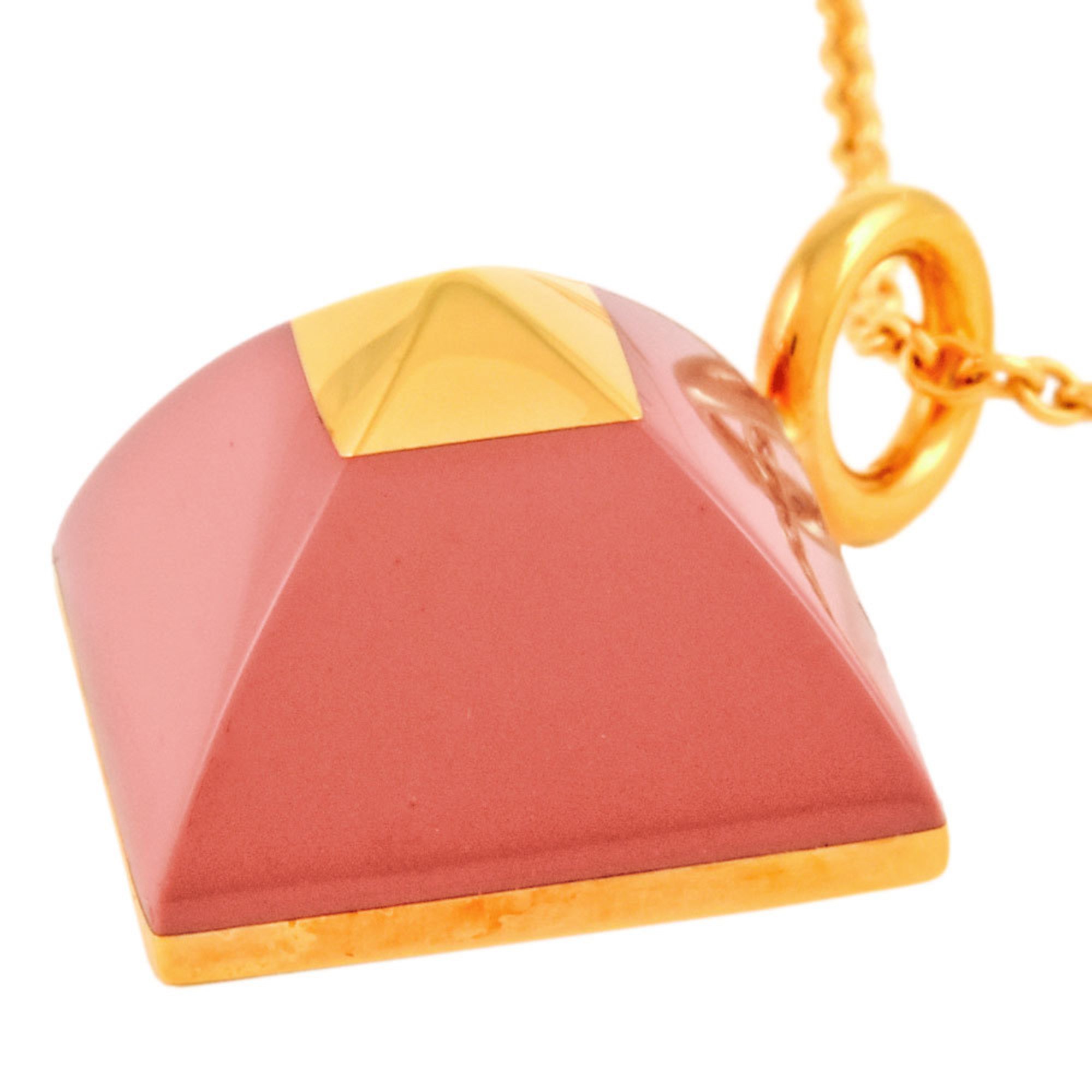 Hermes HERMES Medor Cupidon Necklace GP Pink