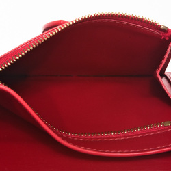 CELINE Medium Strap Wallet Bi-fold Grained Calf Leather Red Women's