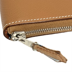 Hermes Azap Long Silk In Round Epsom Leather M Stamp Gold Light Brown