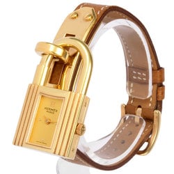 Hermes Kelly Watch Quartz Champagne Gold Dial 〇T Stamp (Manufactured in 1990) Ladies