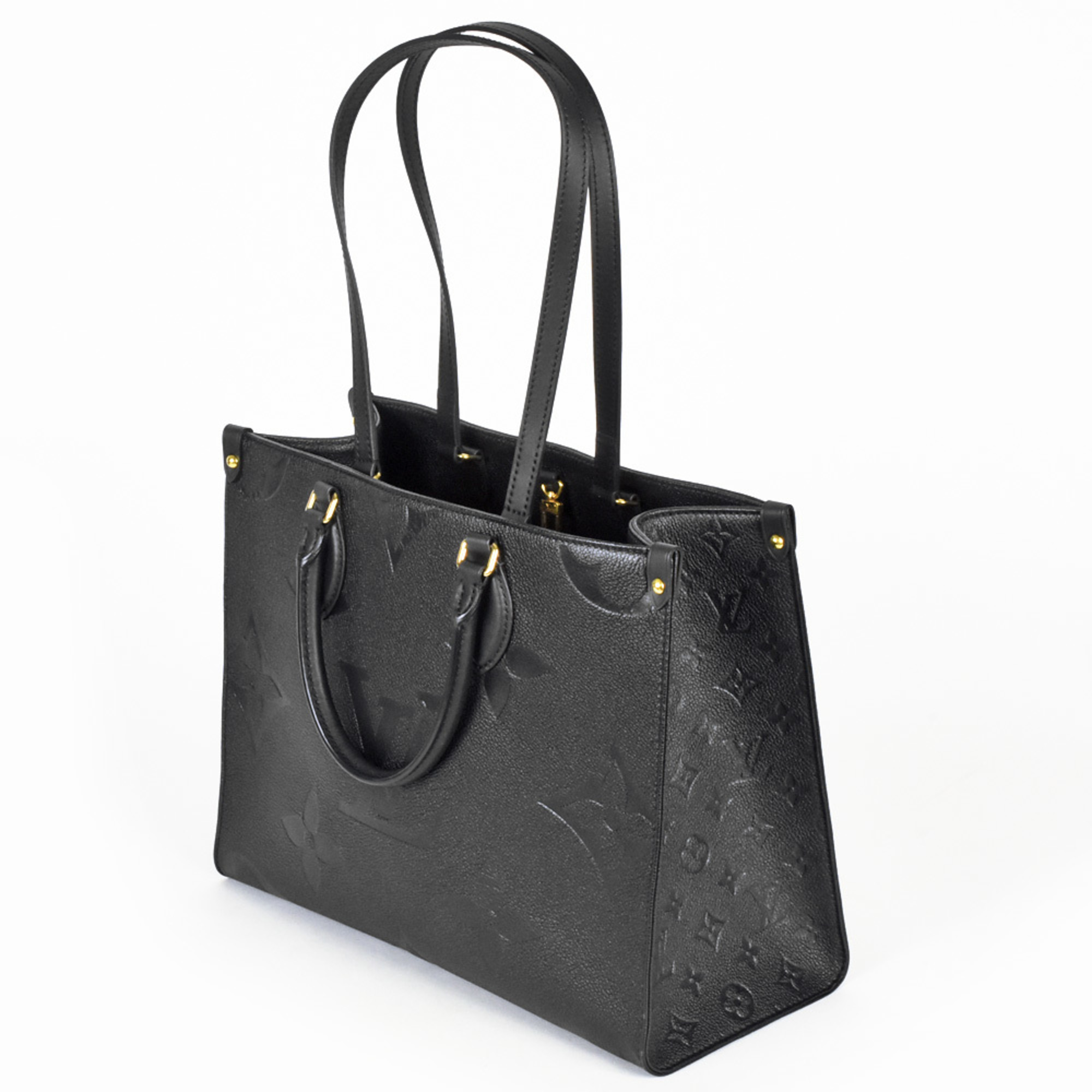 Louis Vuitton On the Go MM Tote Bag Monogram Empreinte M45595 Noir RFID (IC chip) built-in