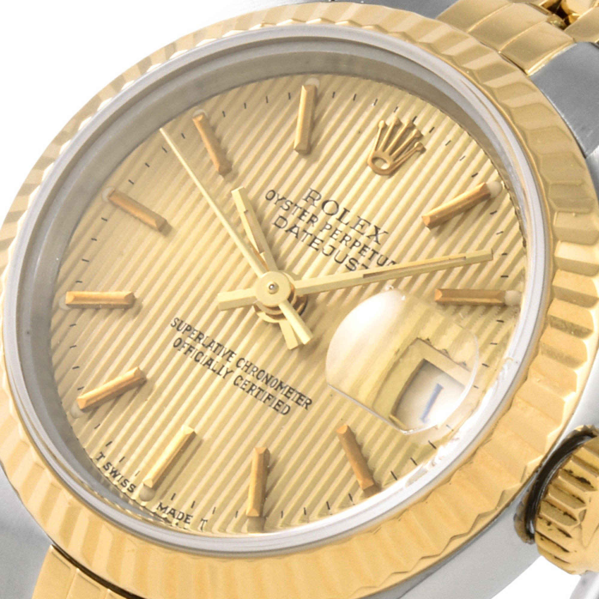 Rolex ROLEX 69173 Datejust X series (manufactured around 1991) Automatic wristwatch Champagne Tapestry dial SS x YG Ladies