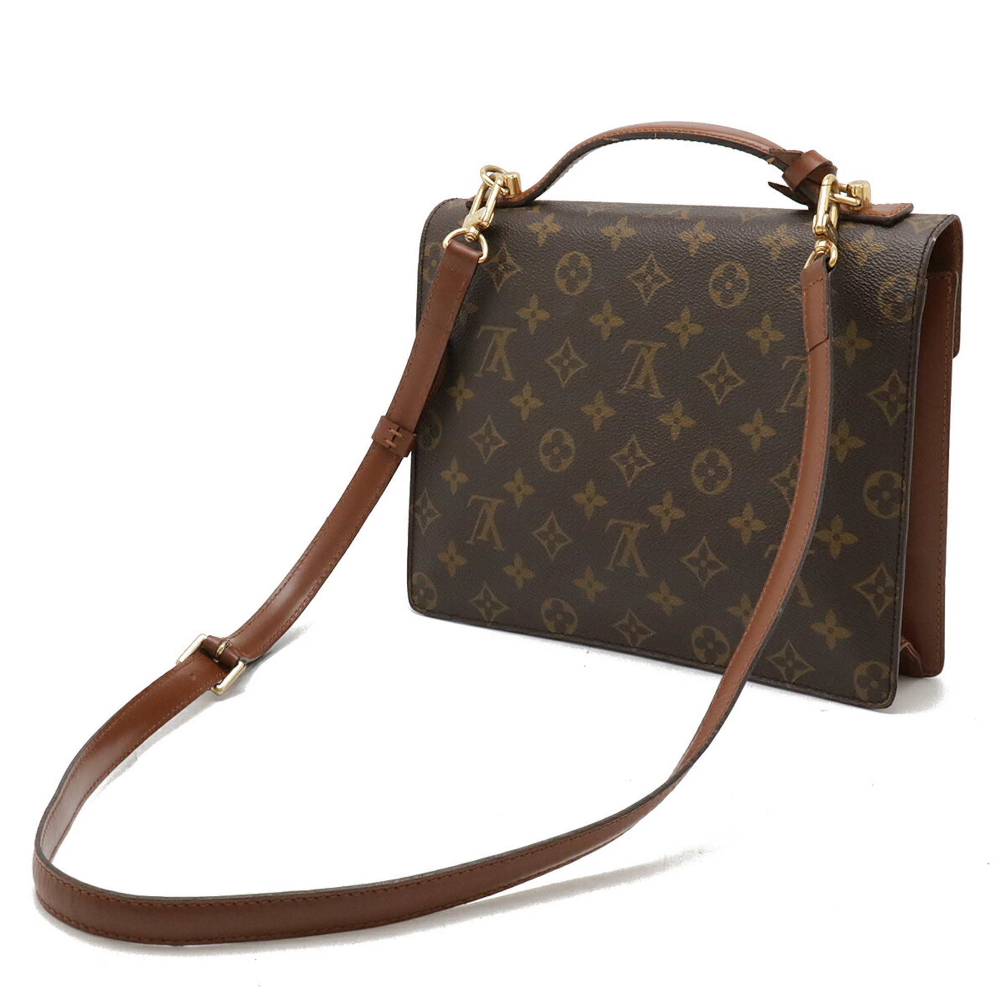 LOUIS VUITTON Louis Vuitton Monogram Montsouris 26 Second Bag Clutch Handbag Shoulder M51187