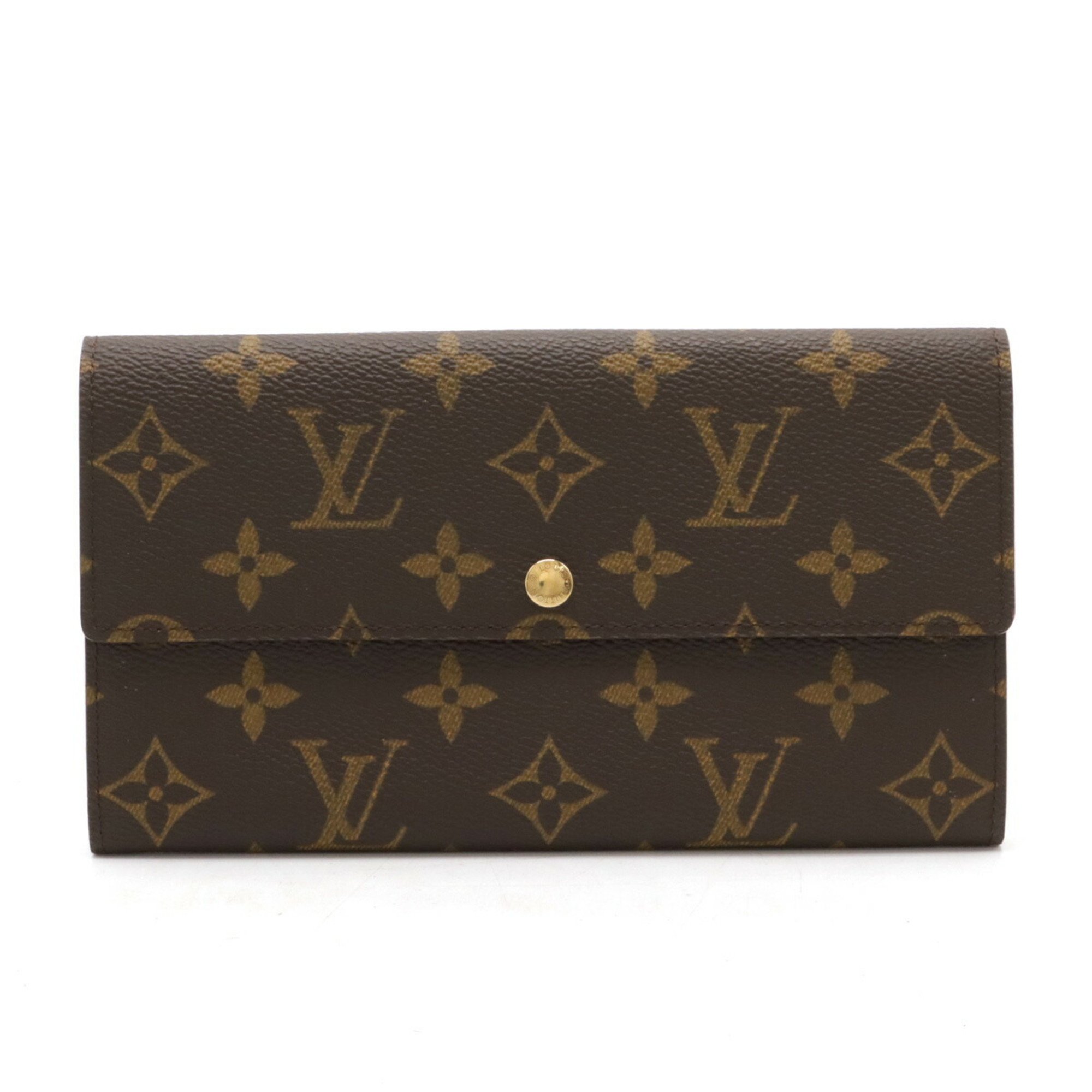 LOUIS VUITTON Louis Vuitton Monogram Pochette Porto Monnaie Credit Bi-fold long wallet M61725