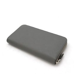 PRADA SAFFIANO Round Long Wallet Leather Grey 2ML317