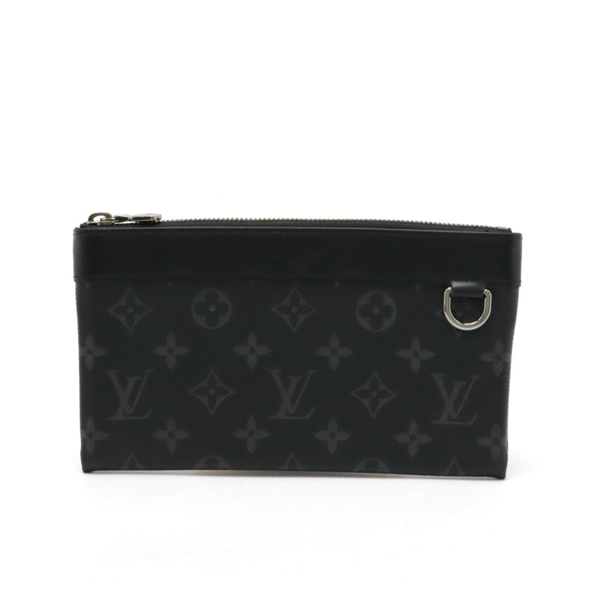 LOUIS VUITTON Louis Vuitton Monogram Eclipse Pochette Discovery PM Pouch Clutch Bag Black Gray M44323