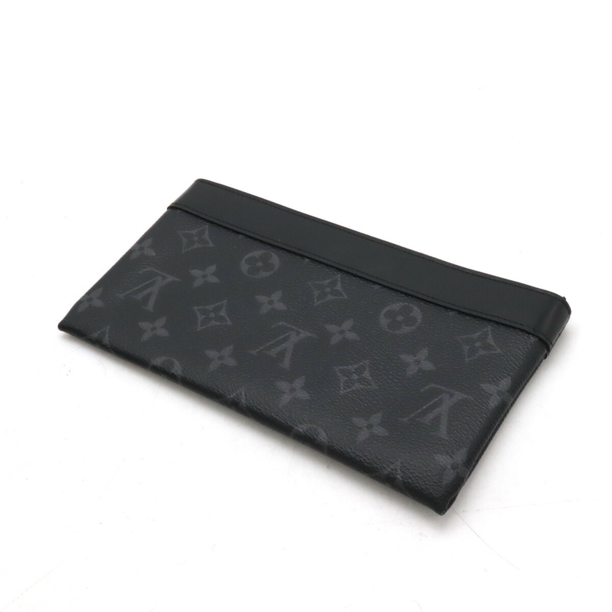 LOUIS VUITTON Louis Vuitton Monogram Eclipse Pochette Discovery PM Pouch Clutch Bag Black Gray M44323