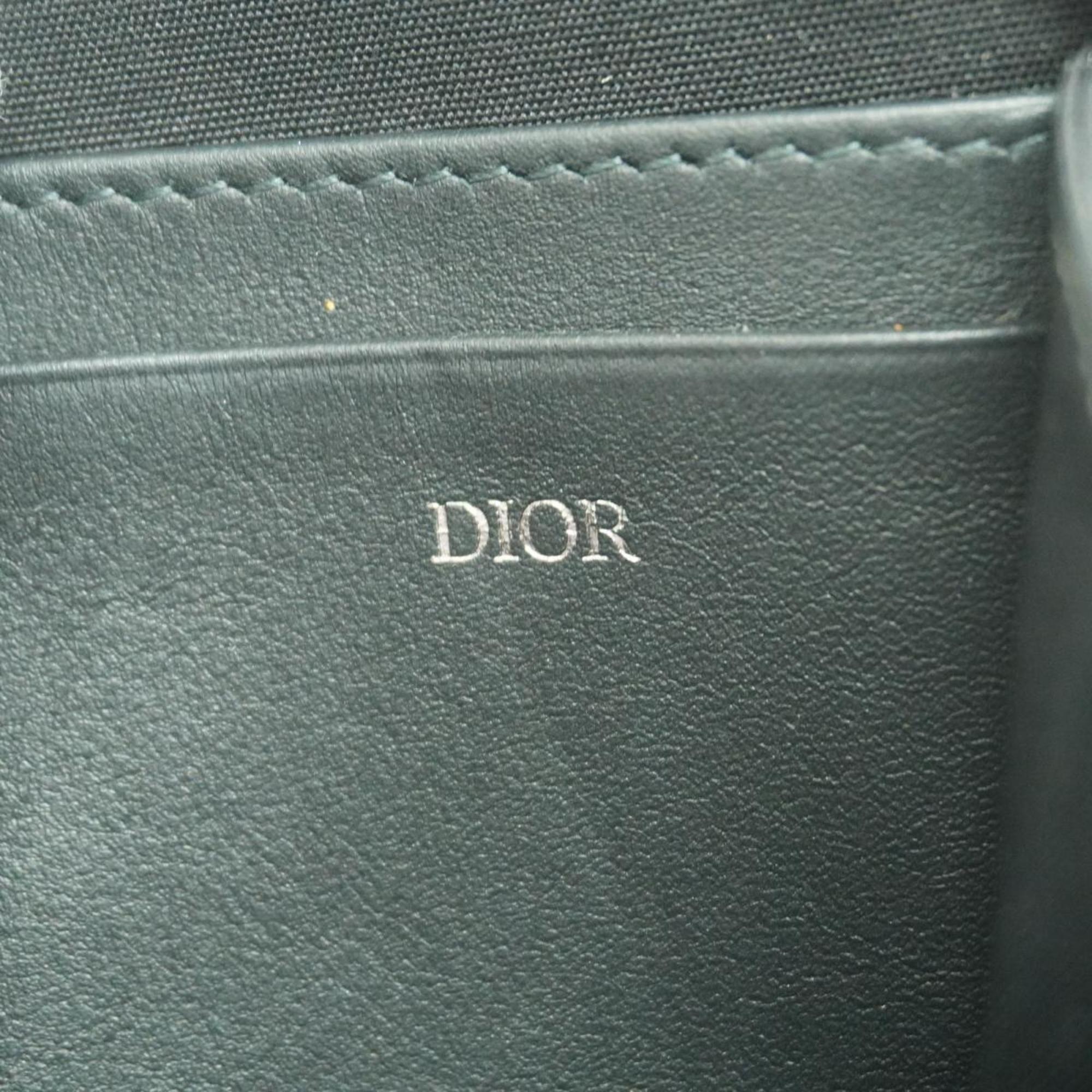 Christian Dior Shoulder Bag Trotter Canvas Black Men's