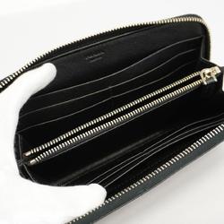 Prada Long Wallet Leather Black Men Women