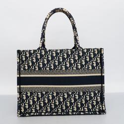 Christian Dior Tote Bag Trotter Canvas Navy Women's