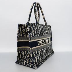 Christian Dior Tote Bag Trotter Canvas Navy Women's