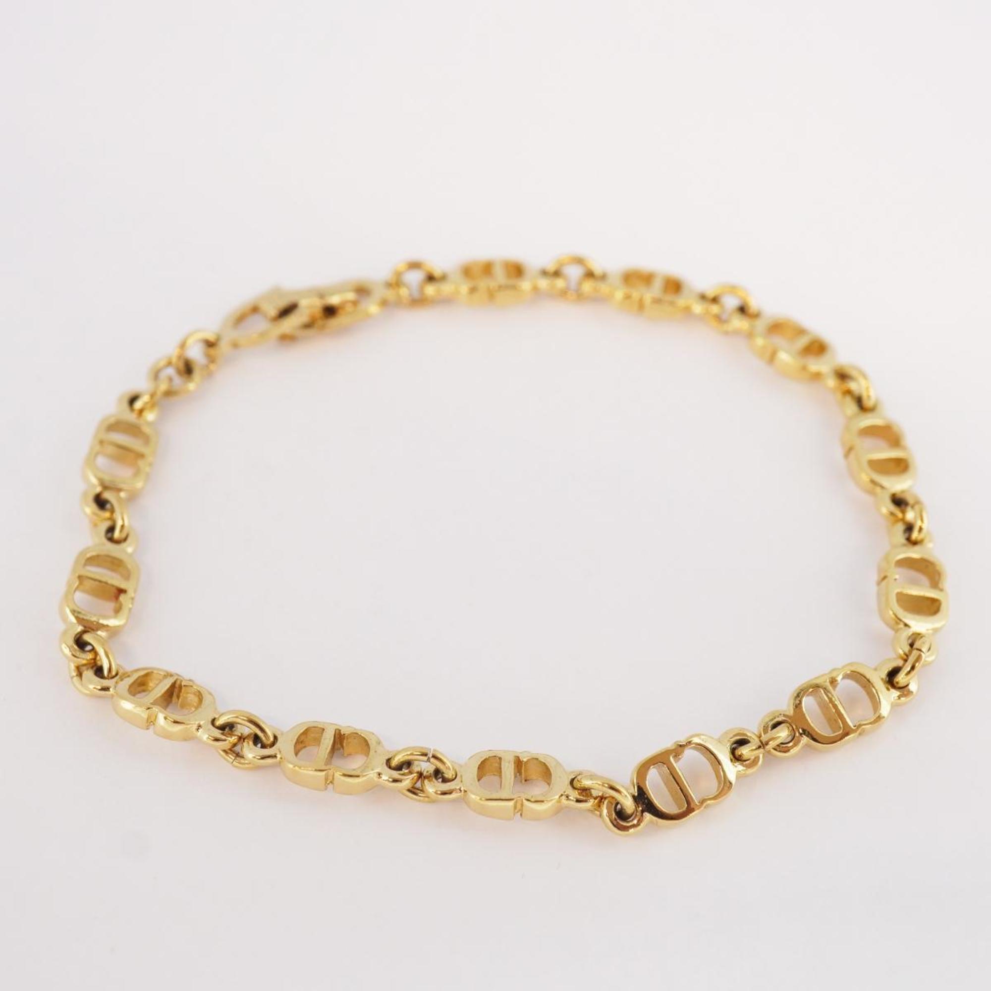 Christian Dior Bracelet CD GP Plated Gold Women's