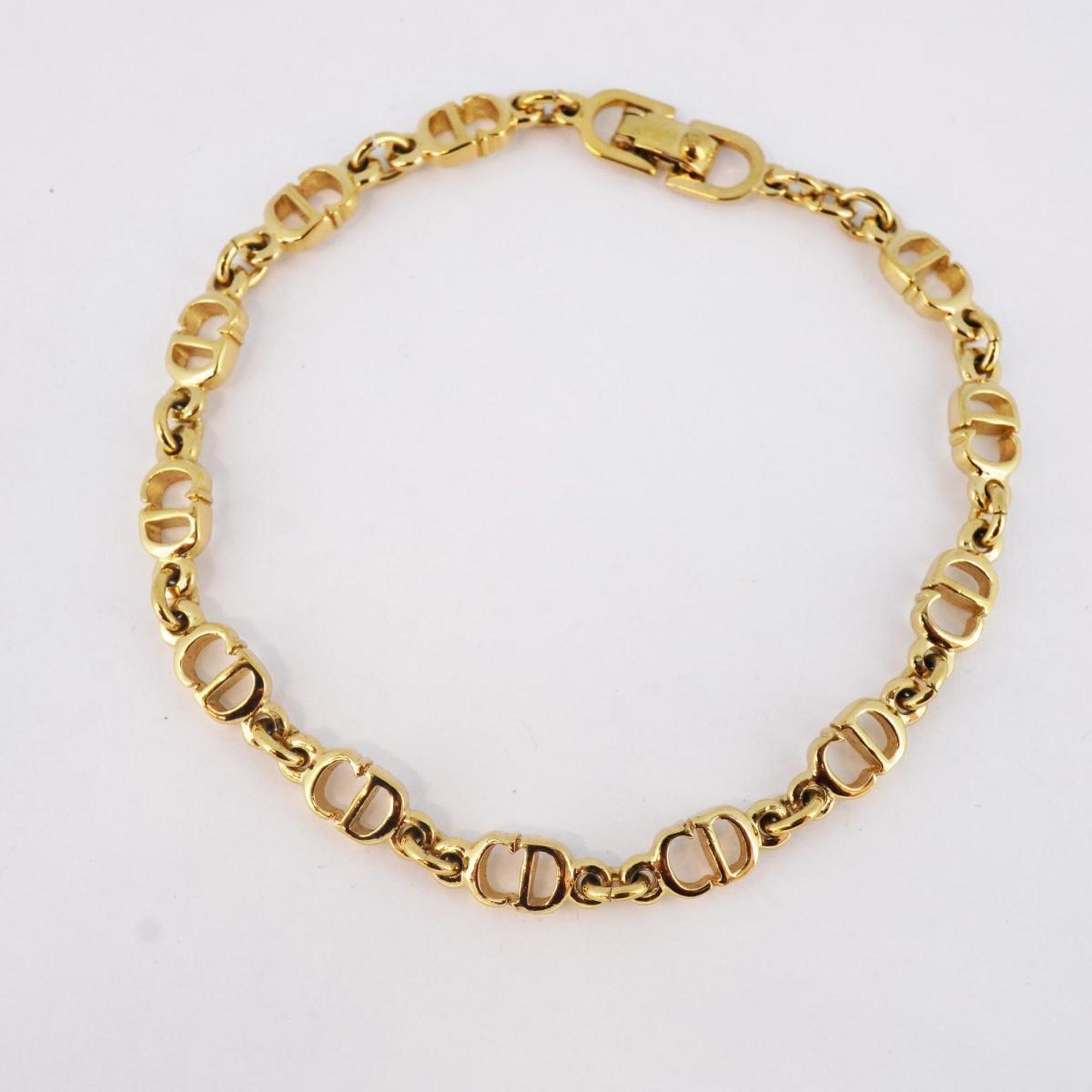 Christian Dior Bracelet CD GP Plated Gold Women's