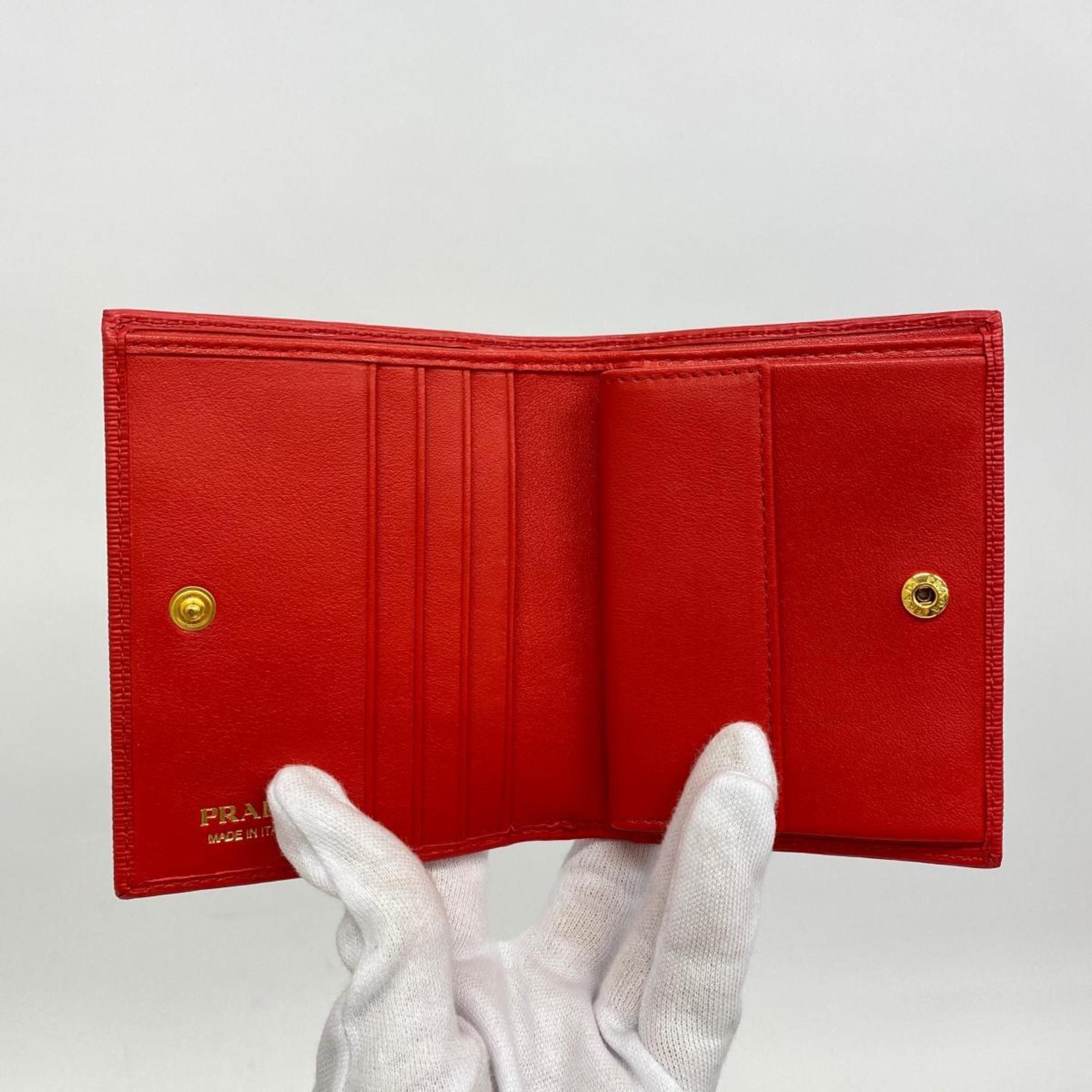 Prada wallet Vitello Move leather red ladies