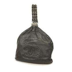 Chanel handbag lambskin black chain ladies