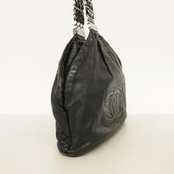 Chanel handbag lambskin black chain ladies