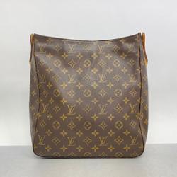 Louis Vuitton Shoulder Bag Monogram Looping GM M51145 Brown Ladies