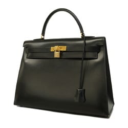 Hermes handbag Kelly 35 〇V stamp box calf black ladies