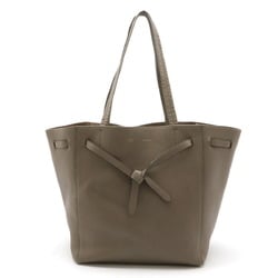 CELINE Cabas Phantom Small Tote Bag Shoulder Leather Greige