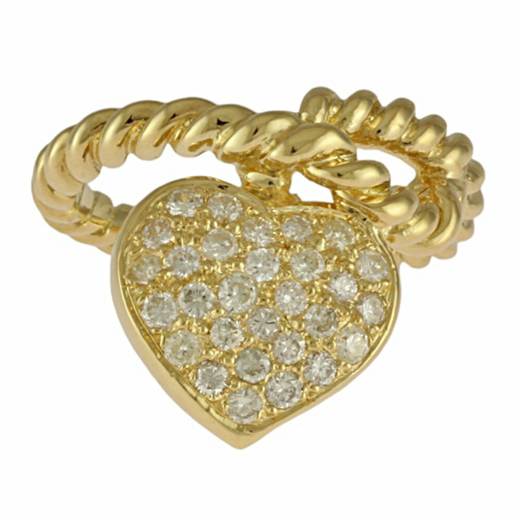 Heart Ring, Size 10, 18K Gold, Diamond, 0.53ct, Women's, Heart, REF09000000065285