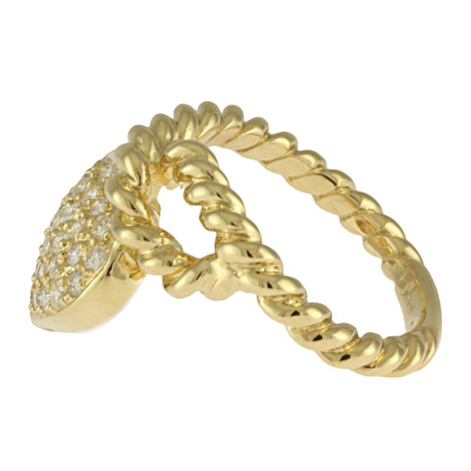 Heart Ring, Size 10, 18K Gold, Diamond, 0.53ct, Women's, Heart, REF09000000065285