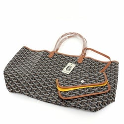 GOYARD Saint Louis PM Tote Bag Black & Natural Goyardine Canvas/Calf