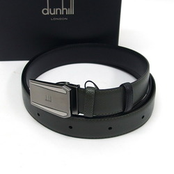 Dunhill embossed leather reversible belt, moss green, size 42