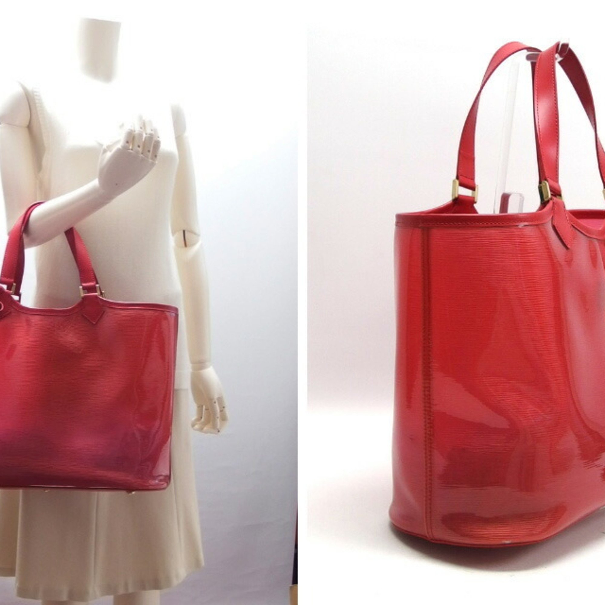 Louis Vuitton Epi Plage Lagoon Bay Tote Bag Red