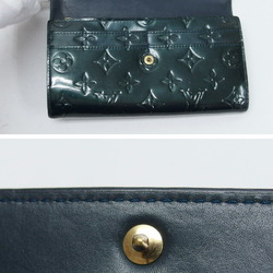 Louis Vuitton Monogram Vernis Portefeuille Sarah Bi-fold Long Wallet Dark Green