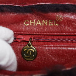 Chanel Suede Small Tote Bag Mouton Red