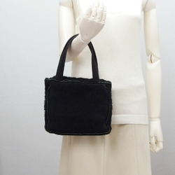 Chanel Suede Small Tote Bag Mouton Black