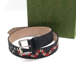 Gucci GG Supreme Kingsnake Print Belt Size 75 Black