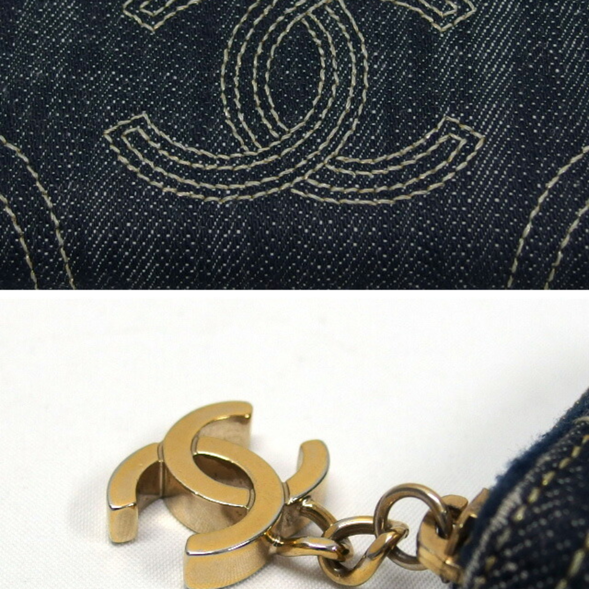 Chanel Sparkling Denim Coco Mark Coin Purse