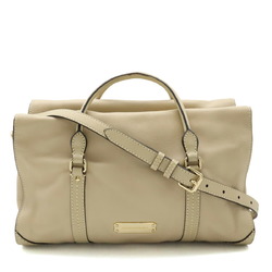 BURBERRY Handbag Tote Bag Shoulder Leather Beige