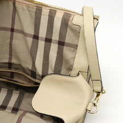 BURBERRY Handbag Tote Bag Shoulder Leather Beige